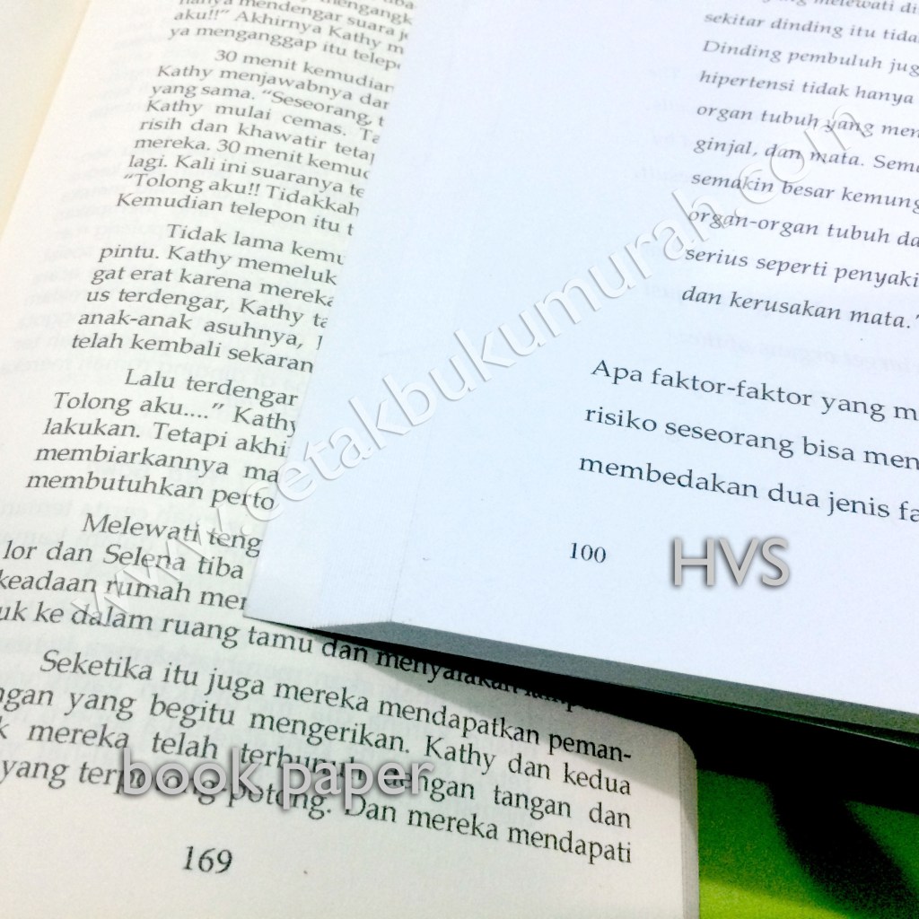 contoh kertas book paper dan hvs